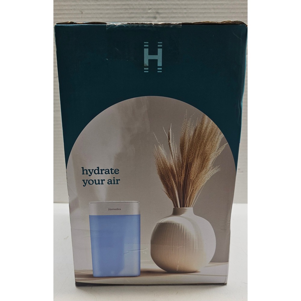 Homedics Ultrasonic Humidifier CMTF133 White Cool Mist 1.1 Gal Night Light